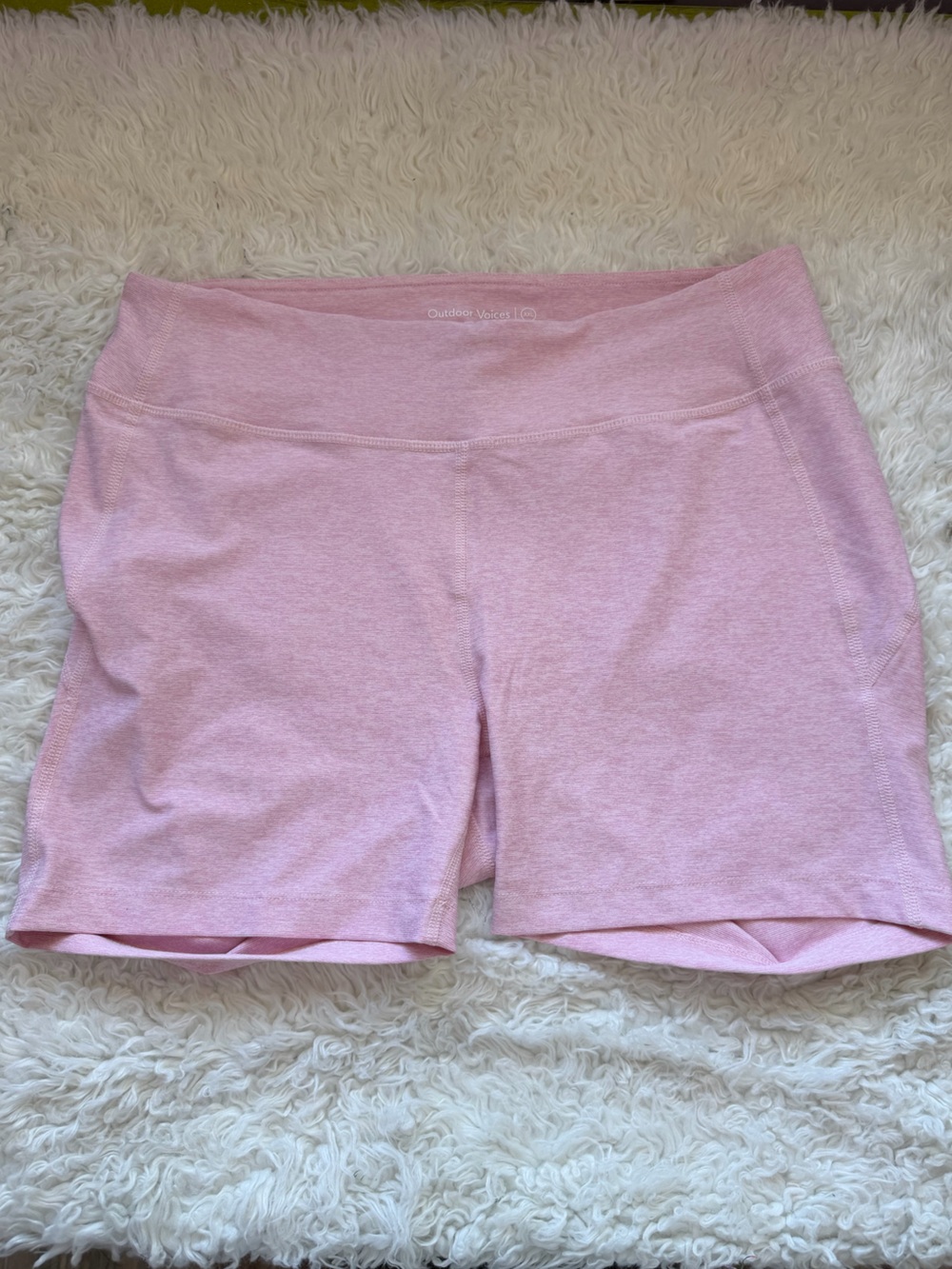 NWOT Outdoor Voices Warmup 5” Pink Seamless Active Shorts XXL